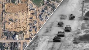 Satellite photos point out Israeli forces’ route into Gaza