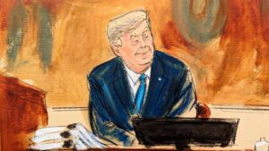 ‘It’s known as politics’: Trump puts on a combative disclose in court testimony
