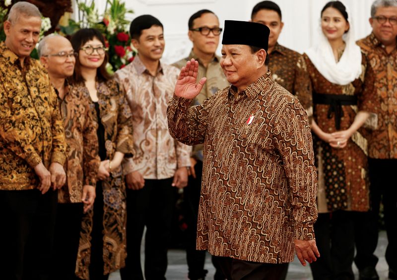 Indonesia’s Prabowo swears in cabinet of over 100 ministers, deputies