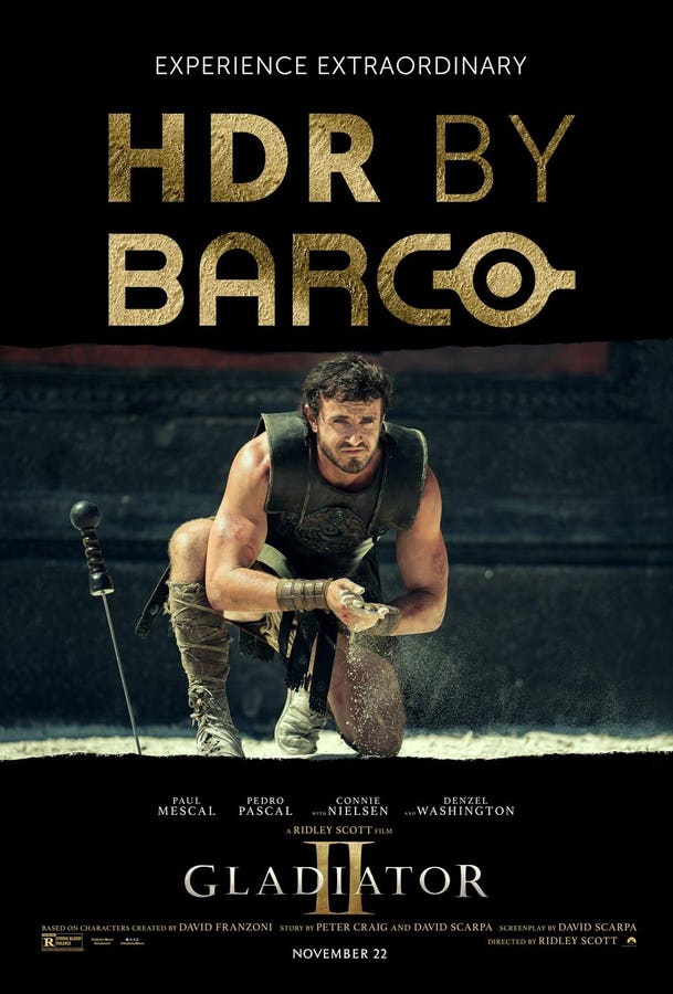 Is HDR By Barco The Simplest Cinema Layout To Ogle Gladiator II in London?