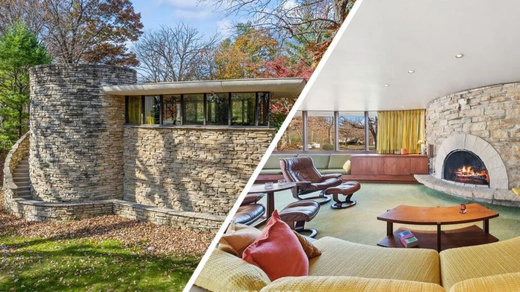 Incredibly Unique $975K Dwelling Designed by Frank Lloyd Wright Protege Hits the Market for the Very First Time