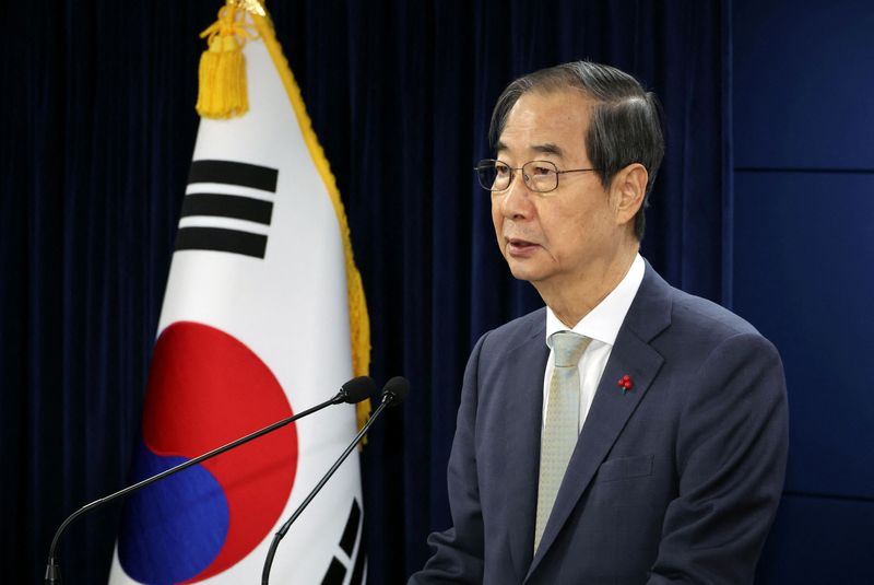 South Korea’s acting president moves to reassure allies, peaceful markets after Yoon impeachment