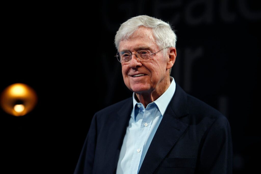 Protestors Dart Stage All the device thru Billionaire Charles Koch’s Award Speech